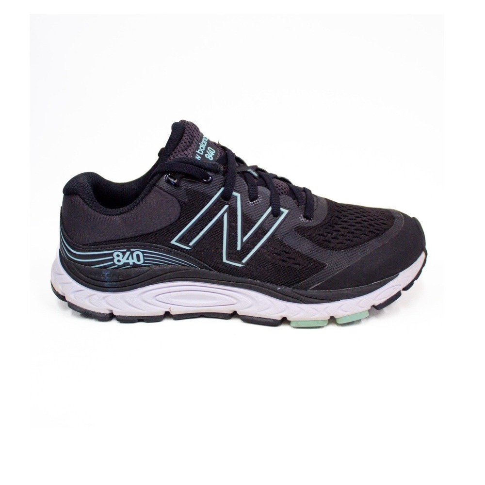 New Balance Women's 840V5 Running Shoes W840bm5 Black Light Blue Size 8.5 WIDE